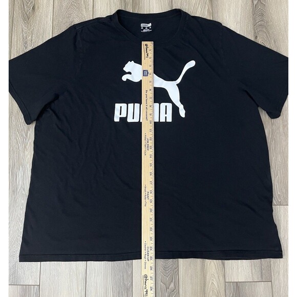 PUMA Black/White Crew Neck Short Sleeve Big Logo Tee Mens Size 3XL - Picture 7 of 8